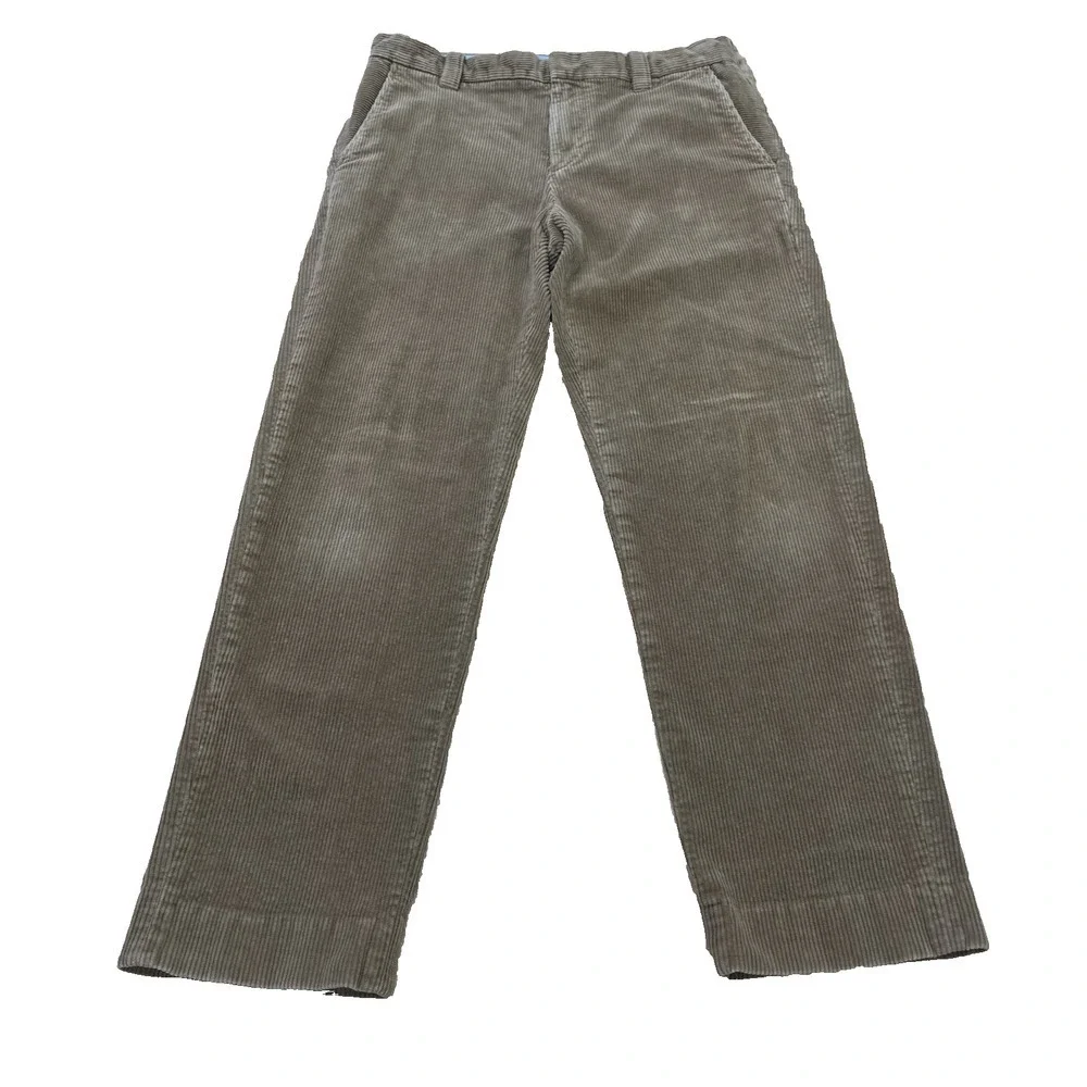 Brooks Brothers Clark Fit Corduroy Pants Mens 32X30 (32X28) Beige Stretch Casual